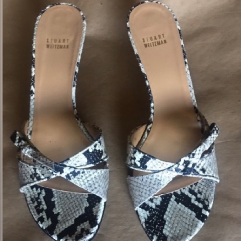 Stuart Weitzman Python Kitten Heels Size 10m - image 2